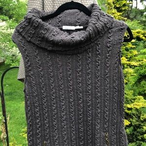 Blue Bird Brown Sleeveless Sweater Dress